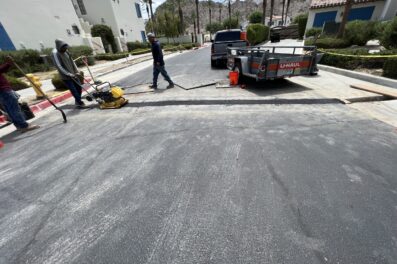 Trenching Work for a New EV Installation